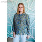 Блузка женская Vera Nicco 1562, размер 48(L), рост 168, цвет син/зеленый