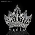 Брошь "Корона", посеребрение с оксидированием