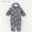 Весенний комбинезон для малышей, рост 98 см, цвет серый S28301