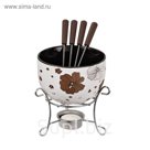 Набор для приготовления фондю Minor, 7 предметов, коричневый, 11,5 х 14 см