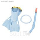 Набор для плавания Flapper, 3 предмета: маска, ласты, трубка, 3-6 лет, цвет МИКС Bestway