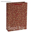 Пакет крафт "Ромашки" 15 х 6 х 20 см