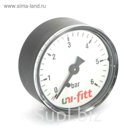 Манометр UNI-FITT 300P2030, аксиальный, 6 бар, диаметр 63 мм, 1/4"