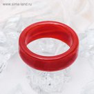 Кольцо гладкое "Агат коричневый" 8мм, размер МИКС