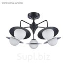 Люстра "Мария" 5x60Вт Е14 черный 66x66x35,5см