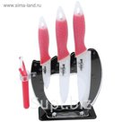 Ножи Barton Steel, 5 предметов, керамические лезвия, подставка