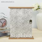 Ключница дерево 6 крючков "Розы. Тиснение" 24,5х19,7х6 см