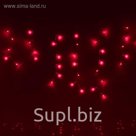 Гирлянда "Бахрома" улич. Ш:1 м, В:0,6 м, нить силикон, LED-60-220V, контр. 8 р. КРАСНЫЙ