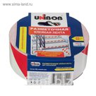 Клейная лента Unibob разметочная 50мм х 50м, красно-белая