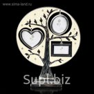 Фоторамка на 3 фото 3х5 см, 5х5 см, 5х8 см "Круглое дерево"