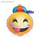 Шар фольгированный 13" "Смайлик - мальчик в кепке"