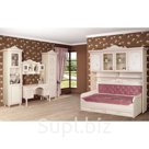 Комплект мебели для детской Алиса 7 4584х1120х2312 мм цвет кремово белый