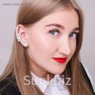 Серьга "Каффа" жемчужный блеск, цвет МИКС
