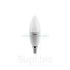 Лампа светодиодная LED 6.5вт 230в Е14 теплый мат.свеча Gauss