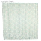 Штора для ванной комнаты тканевая 180x180 см Petal blue, кольца в комплекте