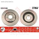 Диск тормозной  TRW DF4106