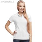 Рубашка-поло женская StanPoli, размер 48, цвет белый 180 г/м 04EW