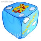 Корзина для игрушек "Самолет" с ручками и крышкой