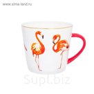 Кружка "Коралловый фламинго", 450 мл, 13 х 10 х 9,5 см