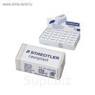 Ластик Staedtler Rasoplast 33*16*13мм прямоугольный, карт.держатель, белый 526 B40 26876