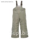 Полукомбинезон для девочки, рост 110 см, цвет серый 12-19-14