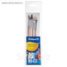 Набор кистей Микс 5шт Pelikan Пони №2,4,8 Щетина №6,10, бл 718163