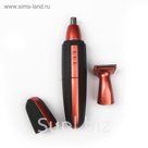 Триммер мужской LuazON LW-12, 2 насадки, 1*АА (не в компл), черно-красный