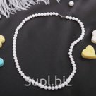 Бусы шар 6 Агат белый 45см