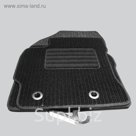 Коврики в салон для Nissan Almera IV(G 15) 2012-н.в. (перемычк), 5 шт., текстиль "Robust-Lux", черны