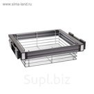 Выдвижная корзина SB-K/M800/D/P с доводчиком, платиновая, 764-864х158 мм