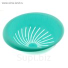 Дуршлаг 30х25 см "Хозяюшка", овальный, цвет голубой