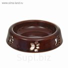 Миска "Следы" коричневая, 0,2 л