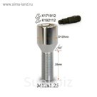 Болт М12*1,25*28 конус, внутр. шестигр., хром, 20 шт.