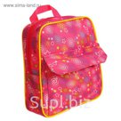Рюкзак детский на молнии "Цветы", 1 отдел,1 наружный карман, розовый