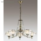 Люстра PASCALLA E27 5х60W 220V белый/зол.патина/ткань/цепочки/ракушки