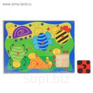 Рамка - вкладыш "Весёлые насекомые", 6 элементов