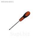 Отвертка SANTOOL МАСТЕР шлицевая 4,0х100 мм с двухкомпонентной ручкой