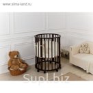 Детская кроватка-трансформер круглая Incanto Gio 9 в 1, венге,