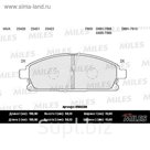 Тормозные колодки передние MILES E100226