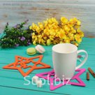 Подставка под горячее 19х19х0,5 см "Космос", цвета МИКС