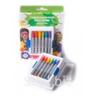 Детские гримировальные карандаши, 21гр. Набор «Радуга» 6 цветов Вес 21 Цвета Фуксия, серо-сиреневый, песочный, светло-зеленый, изумрудный, белый с бл