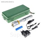 Фонарик светодиодный LETERAS, 3 режима, zoom, магнит, серебристый