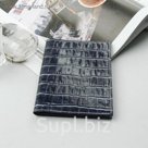 Обложка для автодокументов, 9,5*1*13 0-71-55 бирюза крокодил