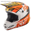 Шлем подростковый кросс YOUTH FLY RACING ELITE GUILD orange/white/black 2018, S