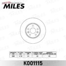 Диск тормозной передний MILES K001115