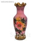 Ваза напольная "Алёнка" цветы, розовая, микс