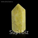 Призма из камня. Оливковый жадеит от 12х33мм/16г:коробка