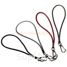 Шнурок на руку кожаный плетёный под змею с карабином