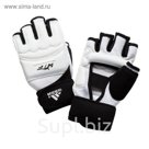 Боевые перчатки Fighter Gloves размер M, цвет белый с черным