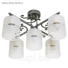 Люстра "Фест" 5 ламп  E27 40W серый 52х52х30 см.